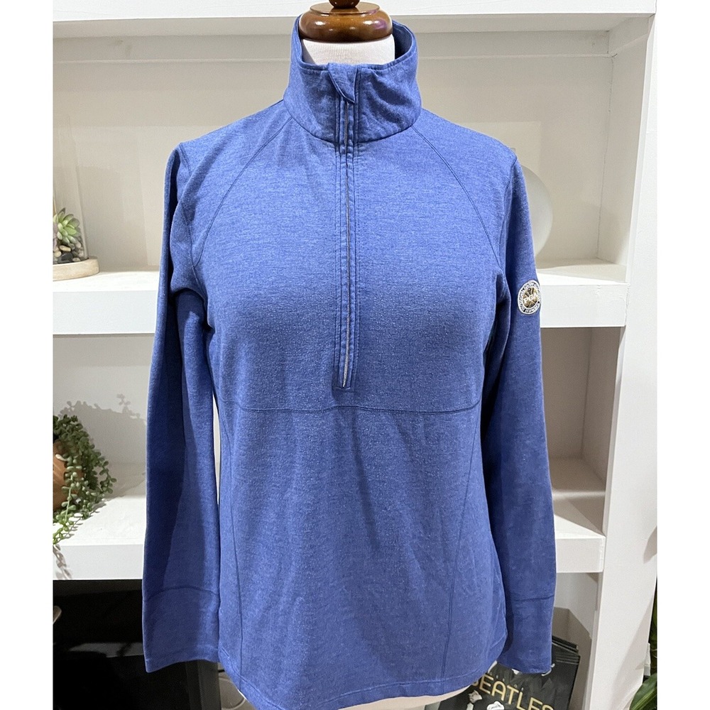 Kate Lord Performance 1/4 Zip Pullover Top Womens medium blue golf pga